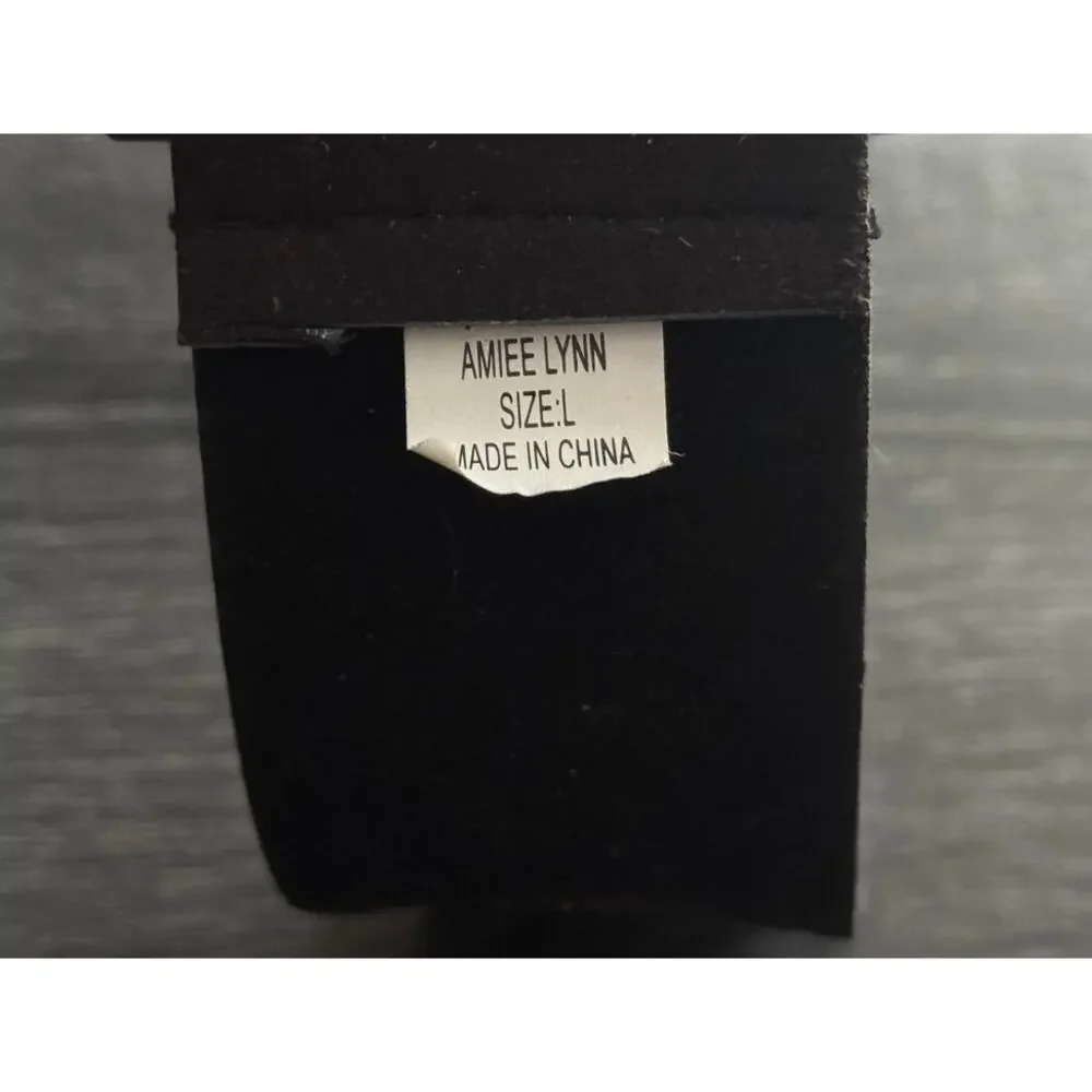 Amiee Lynn Black Belt With‎ Studded Detail Size Large